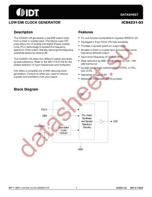 ICS4231M-03T datasheet  